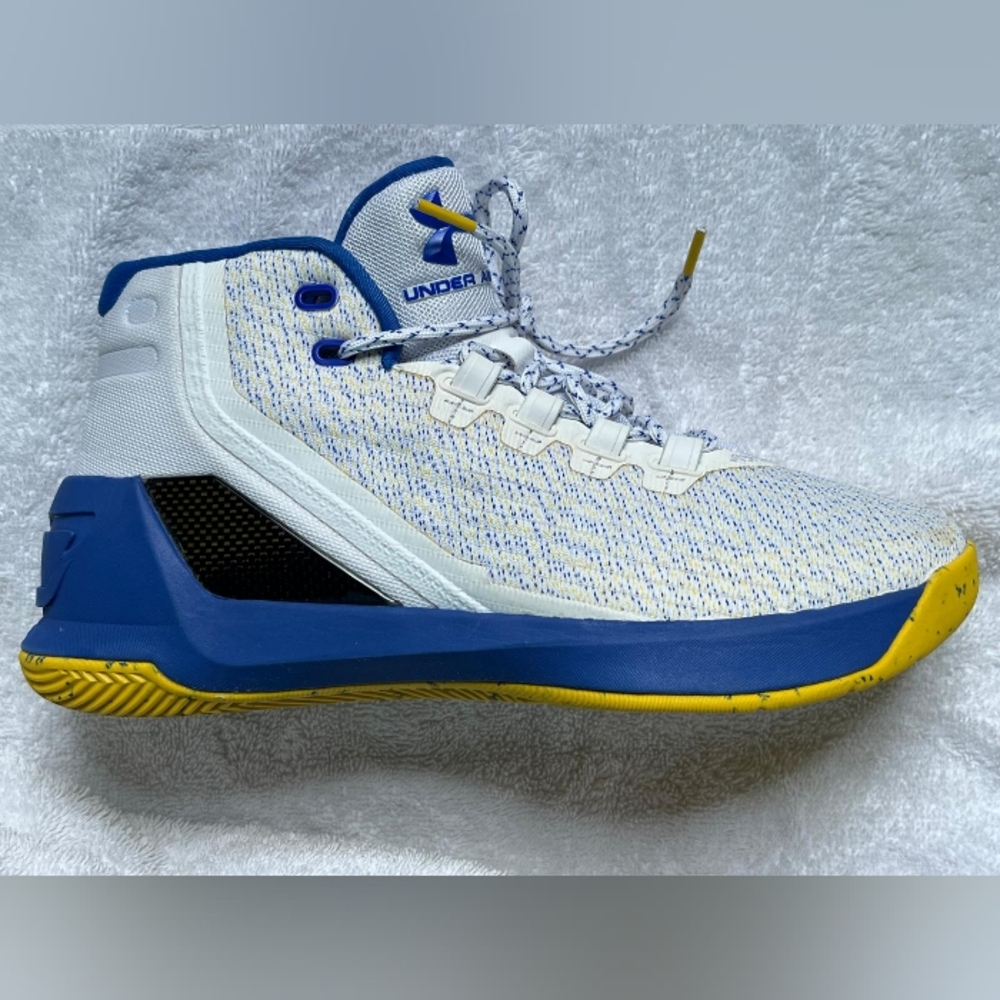 Under Armour Curry 3 Dub Nation Mens Blue and White Sneakers